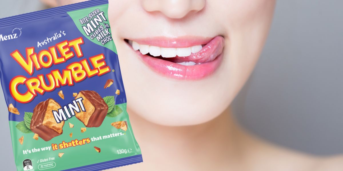 The Fresh New Taste of Mint Violet Crumble is a Thing Star 1027